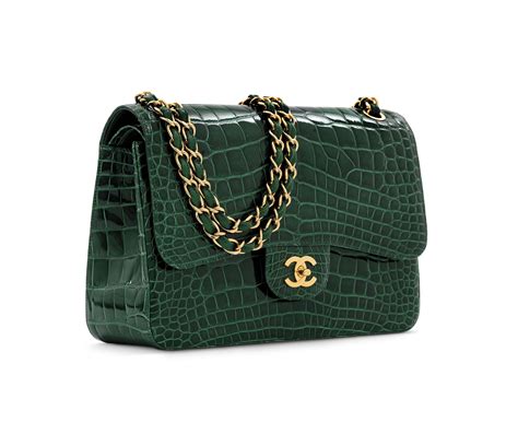 chanel silk purse green|More.